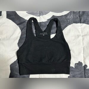 Allfenix Black Racerback Crop Sports Bra